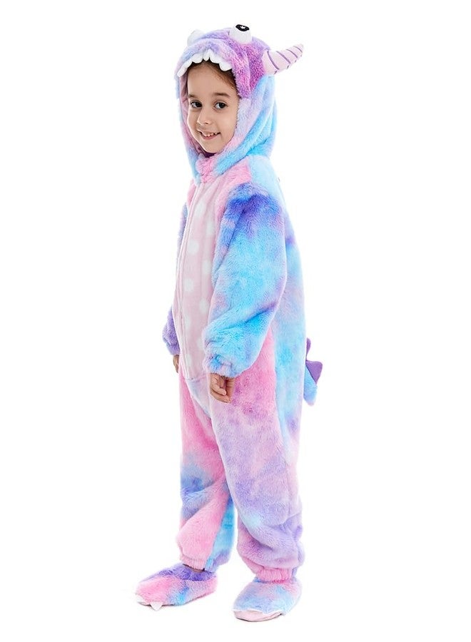 HSCTEK Baby Monster Costume, Infant Monster Cosplay Newborn Boys Girls, Toddler Halloween Onesie Suit Kids 12-18 Months Purple - Image 5